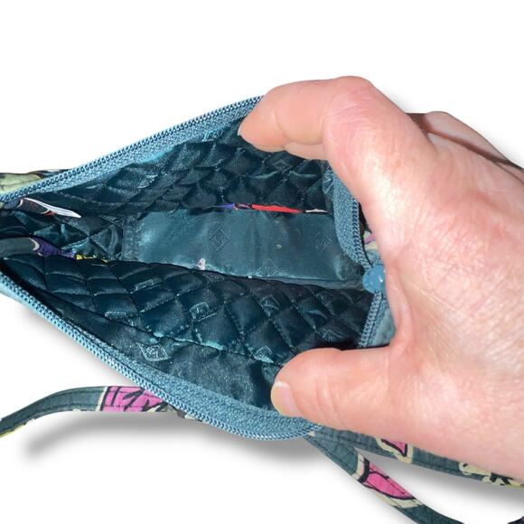 Vera Bradley Crossbody Purse Falling Flowers Leaves Full Zip Pocket Quilted Bag - Picture 10 of 14